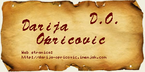 Darija Opricović vizit kartica